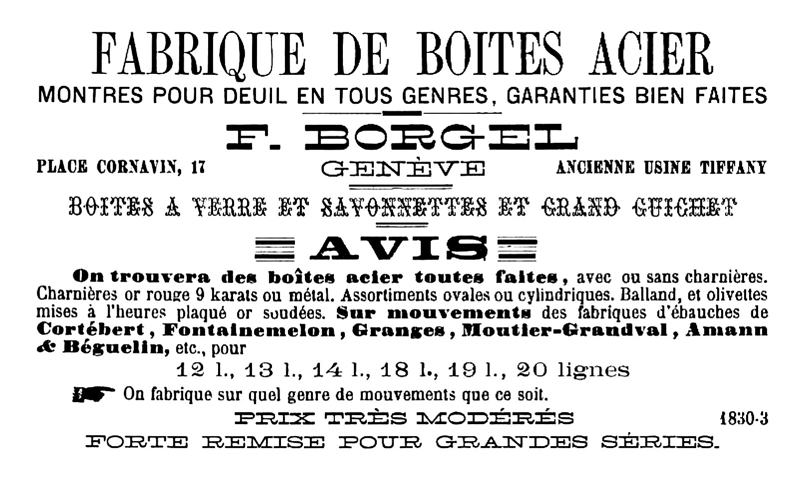 Borgel advert from 1886