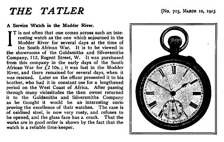 A Borgel watch in the Modder river