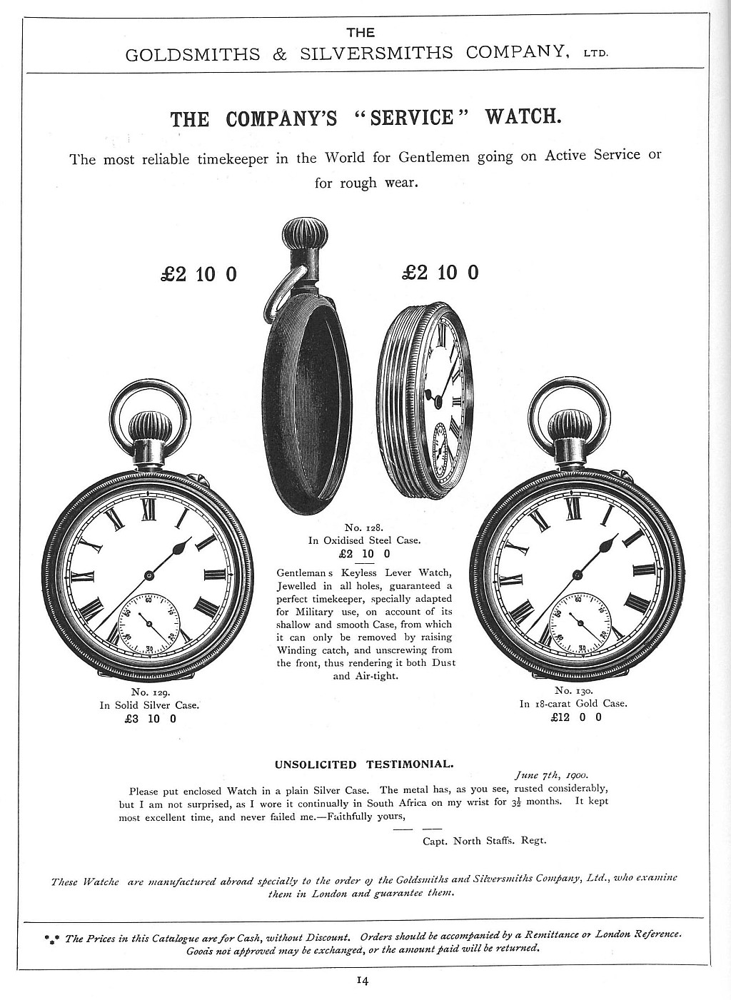 1901 Goldsmiths Advert