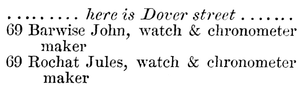 Barwise Post Office London Directory 1860
