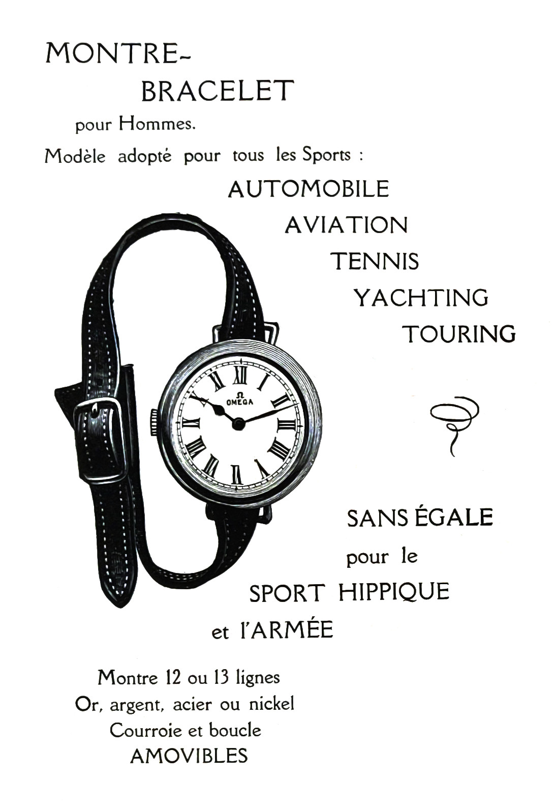 Kirby Beard advert for Omega watches in 1911.jpg