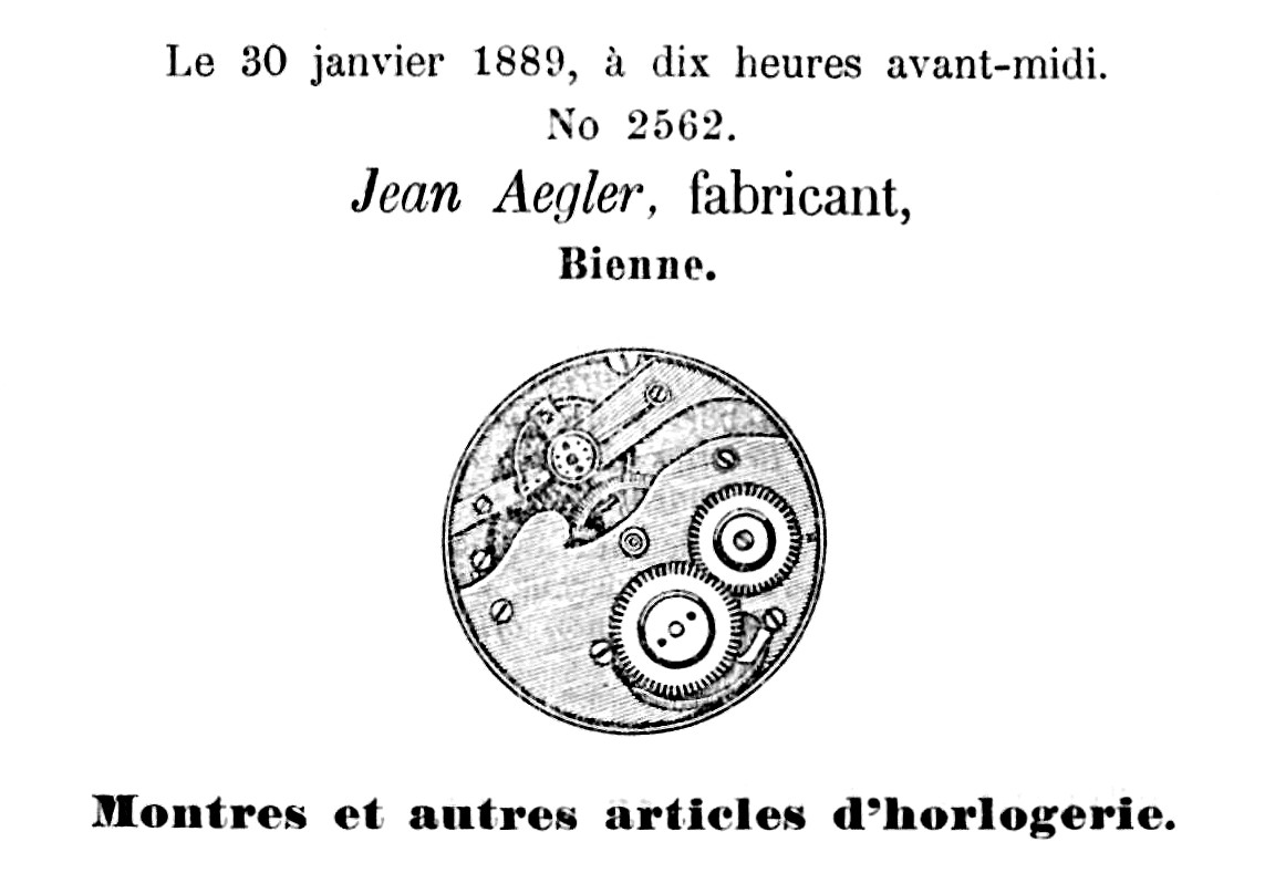 Aegler trademark No 2562 registered 30 January 1889