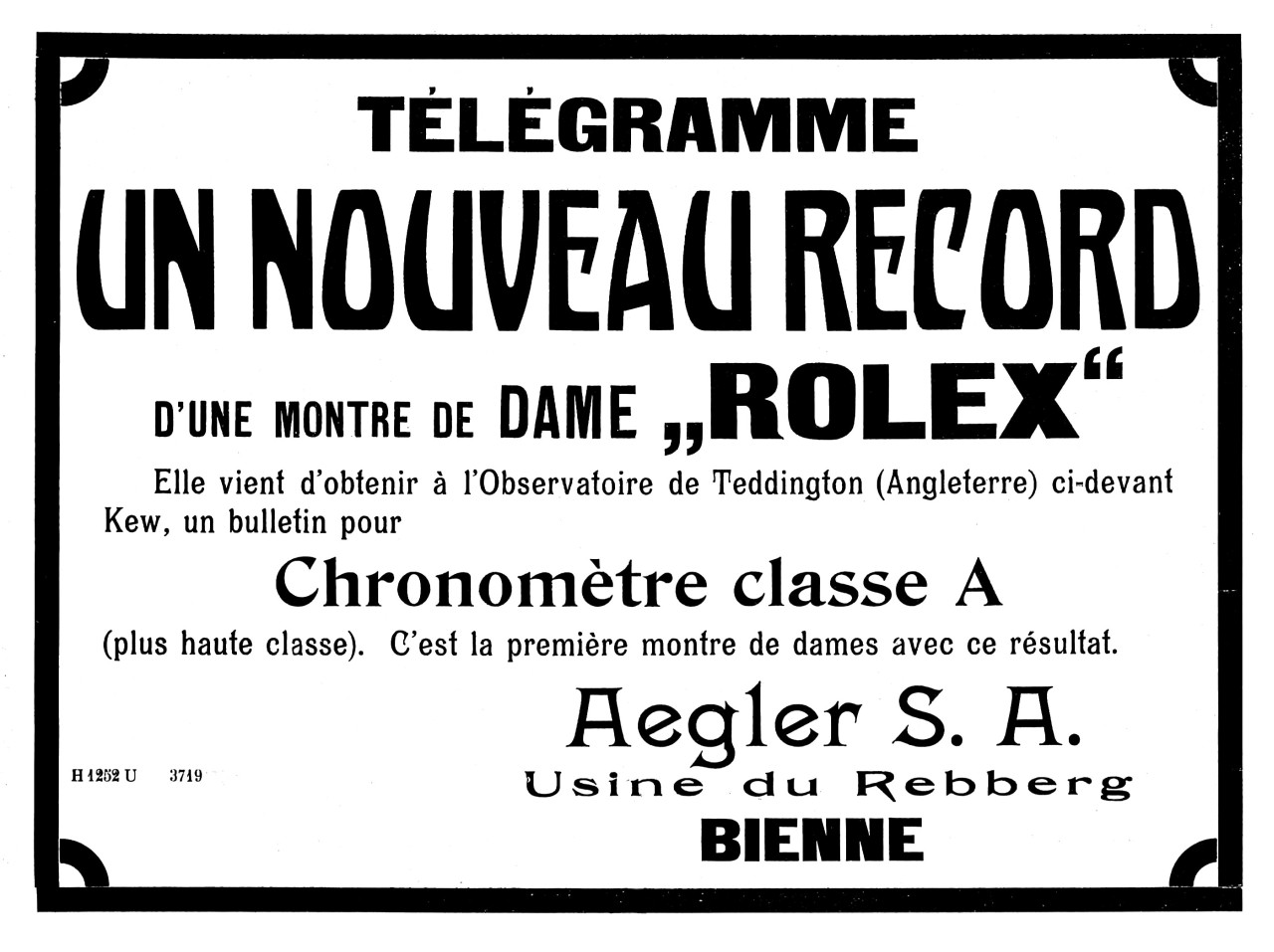 Aegler advert 1914 Kew A