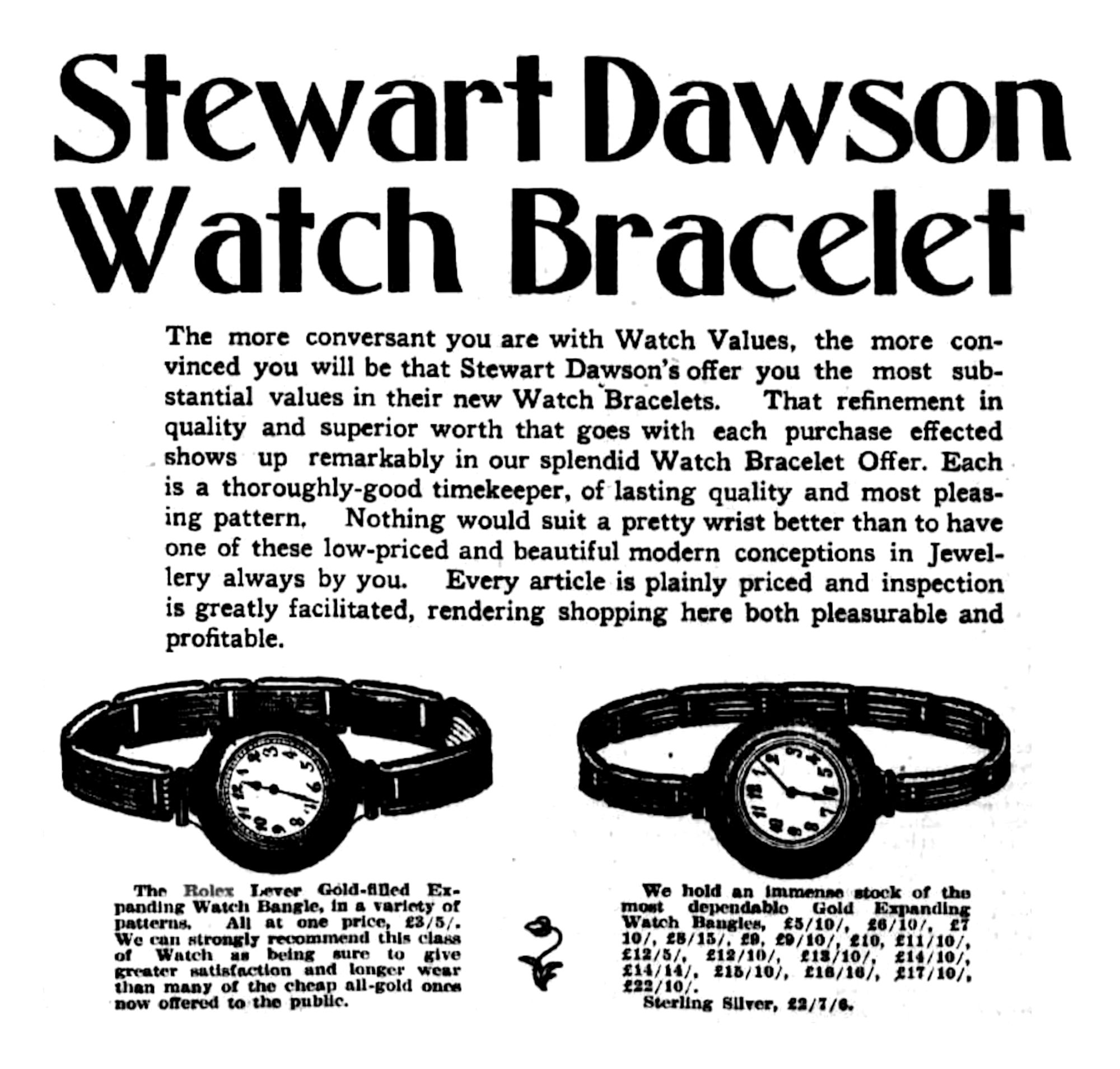Stewart Dawson Melbourne advert January 1914