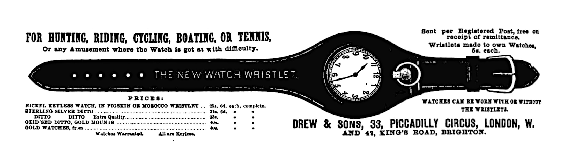 Drew & Sons Advert October 1887