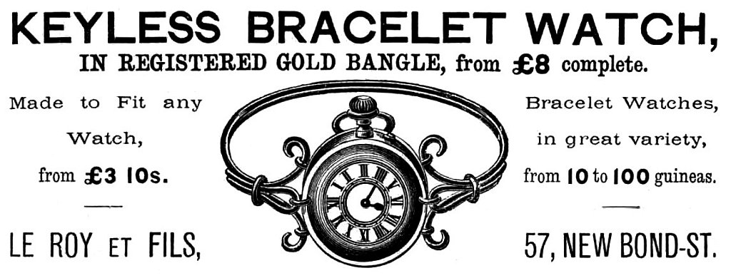Le Roy Advert for Bracelet Watches 1887