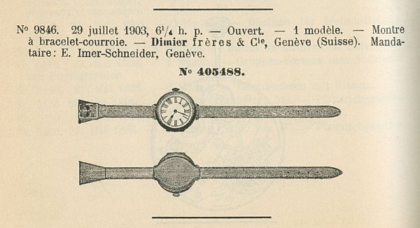 Swiss Modèle Déposé No. 9846, July 1903